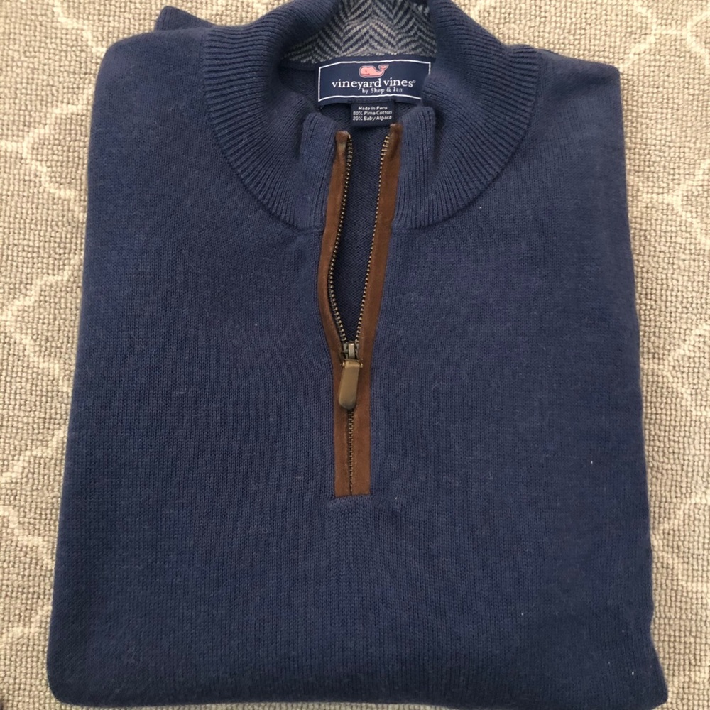 Vineyard Vines mens 1/4 zip sweater